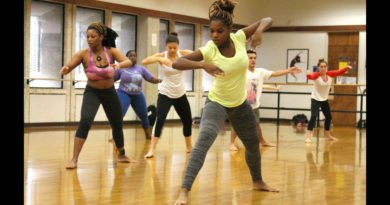 Students preparing for their dance.
