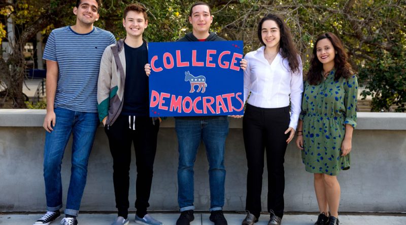 Members of the College Democrats-Kendall Campus posing for the camera.