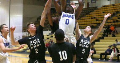 Elton Walker about to make a basket.