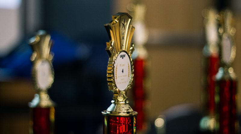 Trophies for the winners.