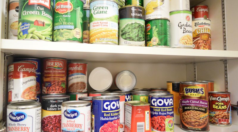 Several different cans of food.