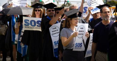 Professors protesting MDC presidential search.