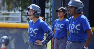 Lady Sharks' Raissa and teammates during practice.