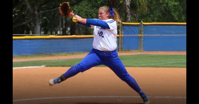 Tiffany Dodson pitching.